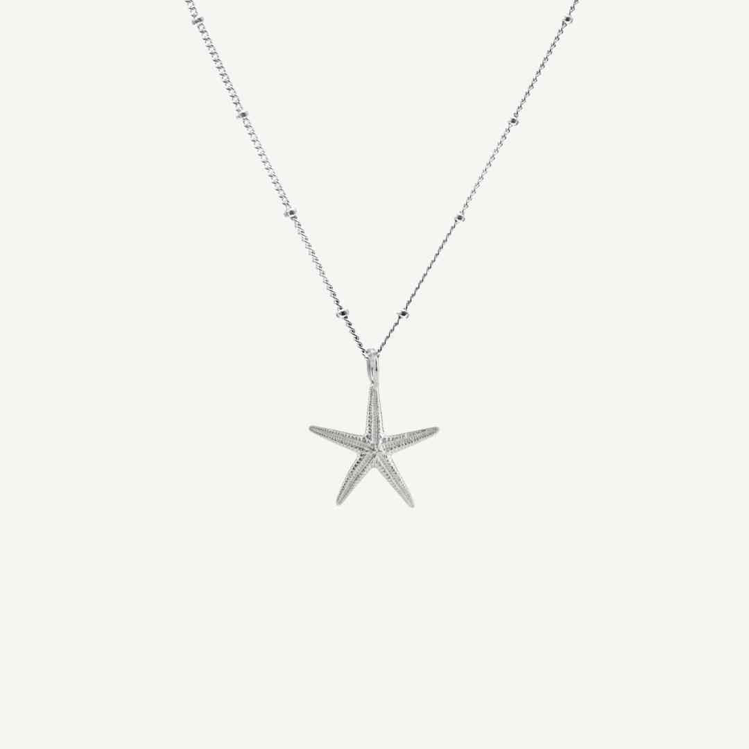Silver Starfish Necklace - Luxury layered necklaces - Dainty London starfish necklace, ocean jewelry, beach jewelry, nautical necklace, beach lover gift, sea lover jewellery, nautical jewellry, gift for her, silver starfish, beach wedding jewelry, summer accessory, handmade sea jewelry, seaside gift