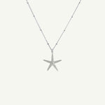 Silver Starfish Necklace - Luxury layered necklaces - Dainty London starfish necklace, ocean jewelry, beach jewelry, nautical necklace, beach lover gift, sea lover jewellery, nautical jewellry, gift for her, silver starfish, beach wedding jewelry, summer accessory, handmade sea jewelry, seaside gift