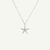 Silver Starfish Necklace - Luxury layered necklaces - Dainty London starfish necklace, ocean jewelry, beach jewelry, nautical necklace, beach lover gift, sea lover jewellery, nautical jewellry, gift for her, silver starfish, beach wedding jewelry, summer accessory, handmade sea jewelry, seaside gift
