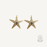 Solid 9ct Gold Starfish Studs - Dainty London