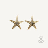 Solid 9ct Gold Starfish Studs - Dainty London