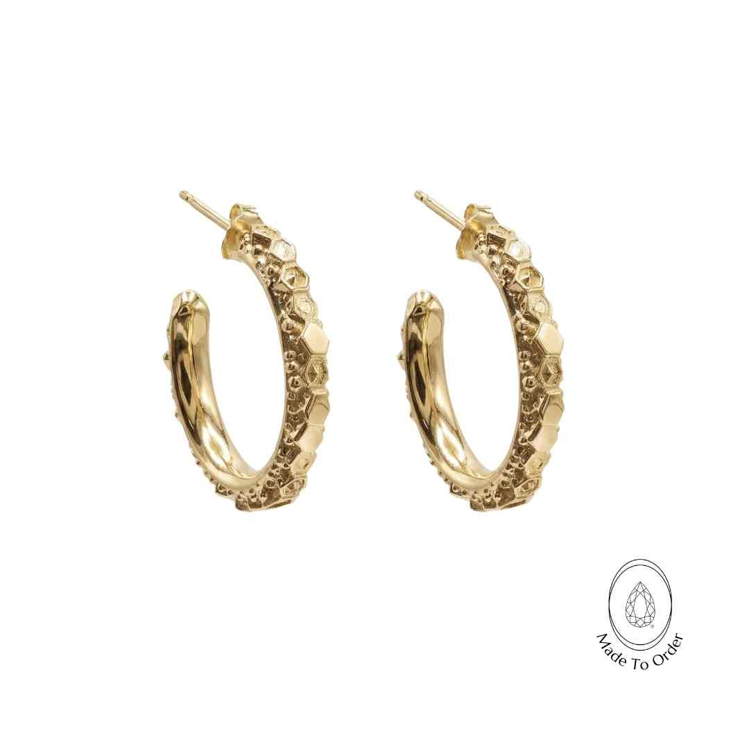 Solid Gold Hebe Hoops - Dainty London