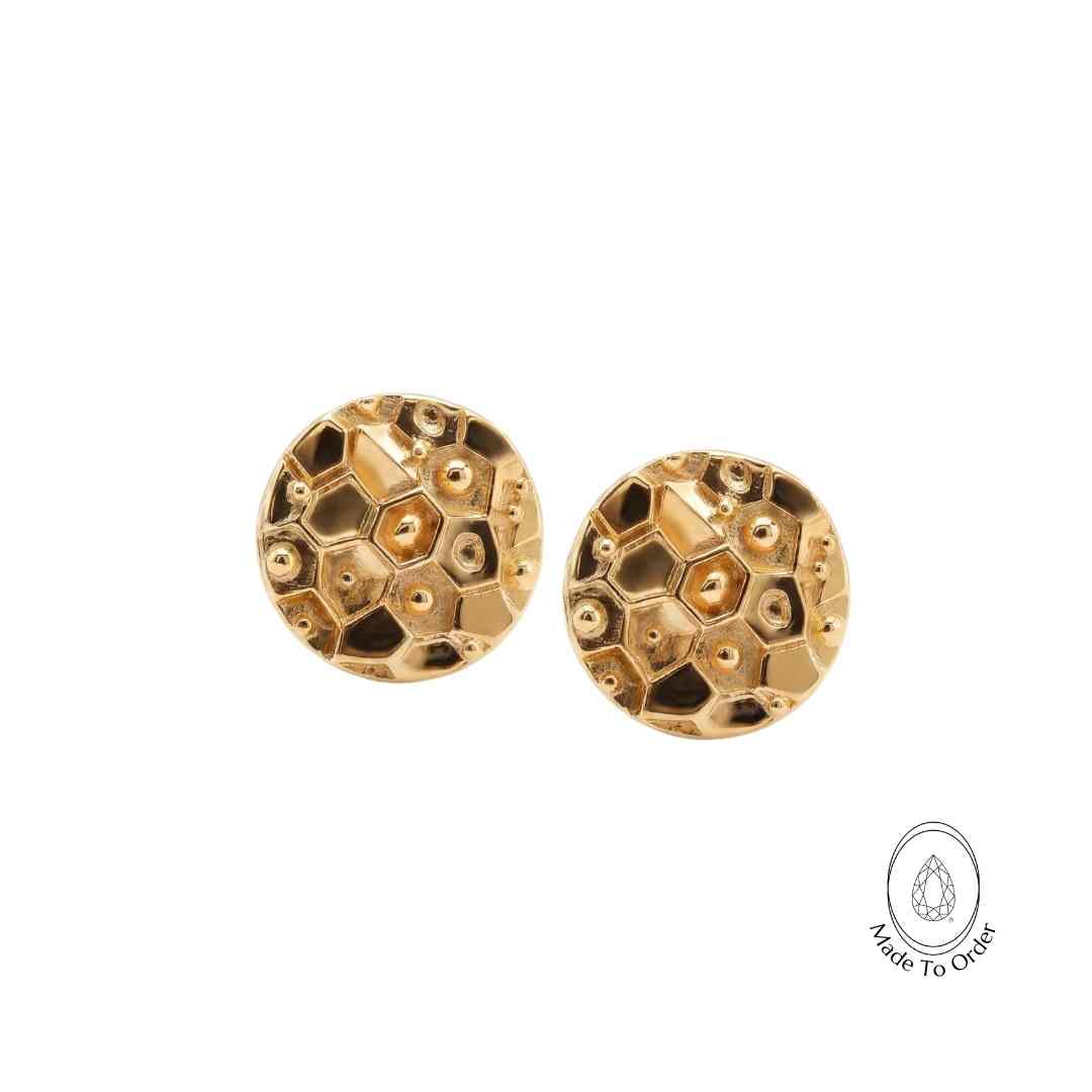 Solid Gold Hemera Studs - Dainty London