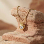 Solid Gold Mini Barnacle Necklace - Fine jewelry layering -Dainty London