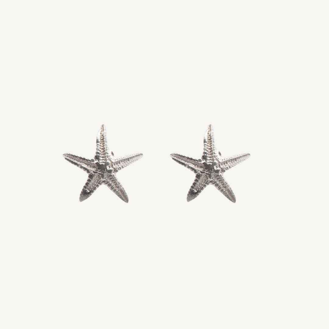 Starfish Studs - Dainty London ocean jewelry, sea lover gift, beach jewellery, silver starfish studs, coastal earrings, ocean-inspired gift, beach fashion accessory, sea life jewelry, handmade beach jewellry, gifts for beach lovers, summer accessories, ocean charm earrings, sea and beach gift