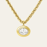 statement gold diamond necklace, ethically sourced lab-grown diamond, chunky gold chain, modern heirloom jewellery, luxury gift for her, sustainable diamond jewellry, black tie statement necklace, gold belcher chain, gift for special occasions, contemporary luxury necklace, ethical fine jewelry, designer statement necklace, celebration gift for her