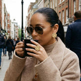 Gold Geometric Circle Ring - The Hemera Ring