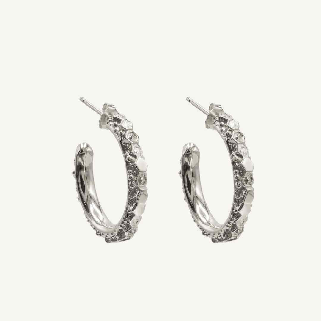 The Silver Hebe Hoops - Goddess and Celestial Inspired Hoop Earrings - Dainty London