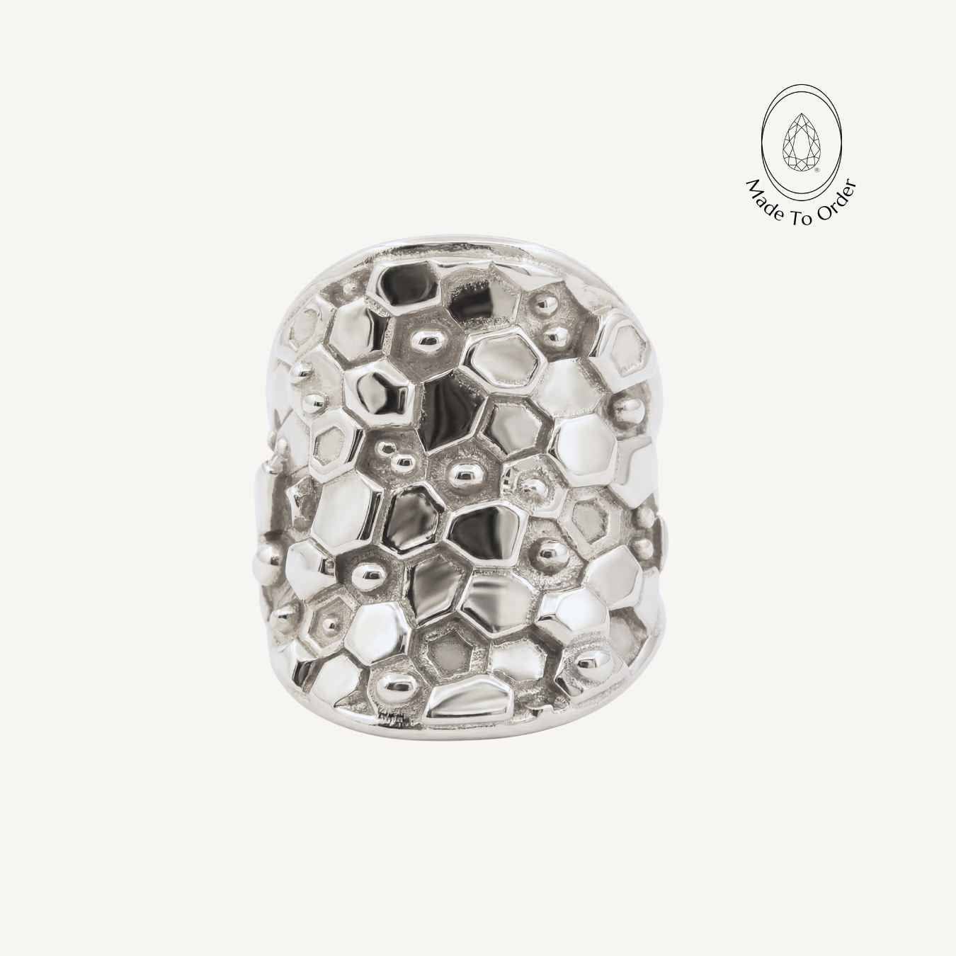 The Silver Hemera Saddle Ring - Statement Everyday Silver Rings for ladies - Dainty London