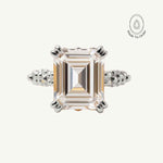 The Silver Merrow Ring - White Topaz Gemstone - Stone Rings for ladies - Dainty London