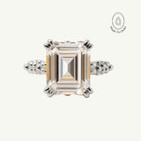 The Silver Merrow Ring - White Topaz Gemstone - Stone Rings for ladies - Dainty London