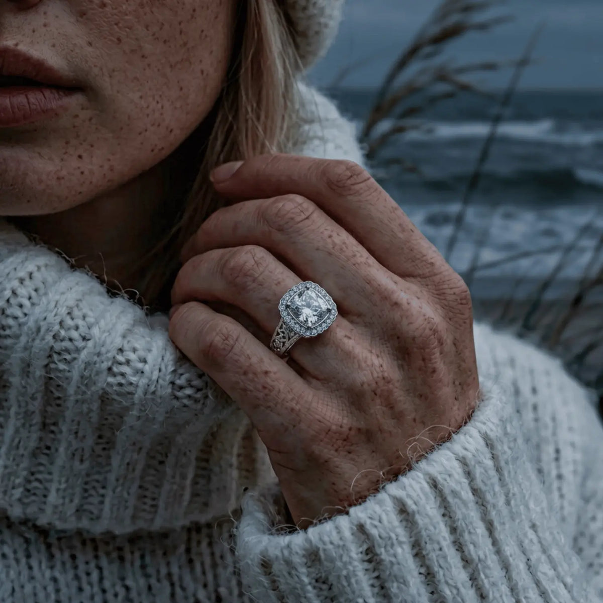 Airy forms, flowing lines, and luminous gemstones echo open skies and shifting currents. Each piece feels light yet intentional, designed to move with the body and reflect a life fully lived.
