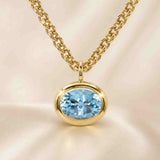 blue topaz necklace, sky blue gemstone jewellery, gold vermeil necklace, sterling silver pendant, statement chain necklace, handcrafted gold jewelry, eco-friendly necklace, layered jewelry piece, gift for her, boho chic necklace, beach style jewelry, summer accessories, special occasion gift