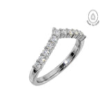 V Shape Diamond White Gold Ring - Amara - Dainty London