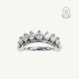 White Gold Halo Diamond Ring - The Nora Ring - Dainty London