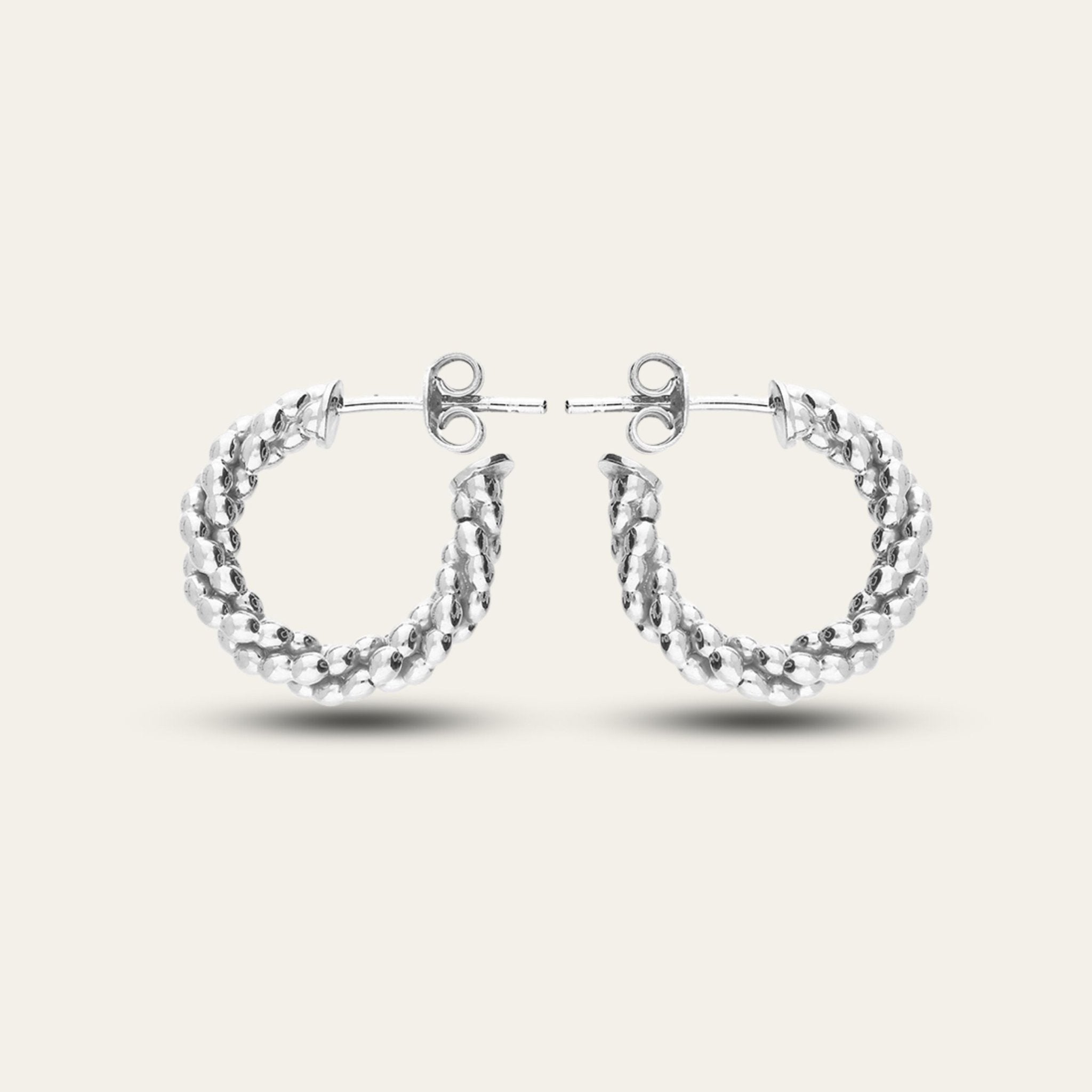 Silver Everyday Barnacle Huggie Earrings | Huggie Hoop Earrings | Dainty London