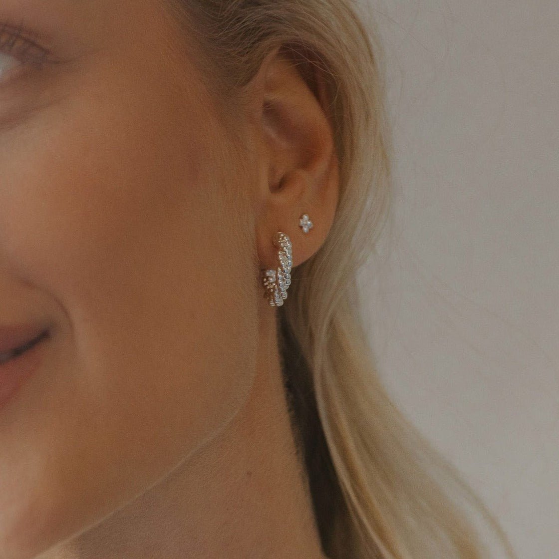 Silver Everyday Barnacle Huggie Earrings | Huggie Hoop Earrings | Dainty London