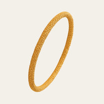 Chunky Gold Grain Bangle - Dainty London