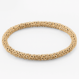 Chunky Gold Grain Bangle - Dainty London