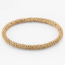 Chunky Gold Grain Bangle - Dainty London