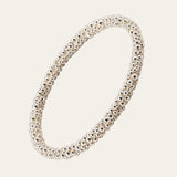Chunky Silver Grain Bangle - Dainty London