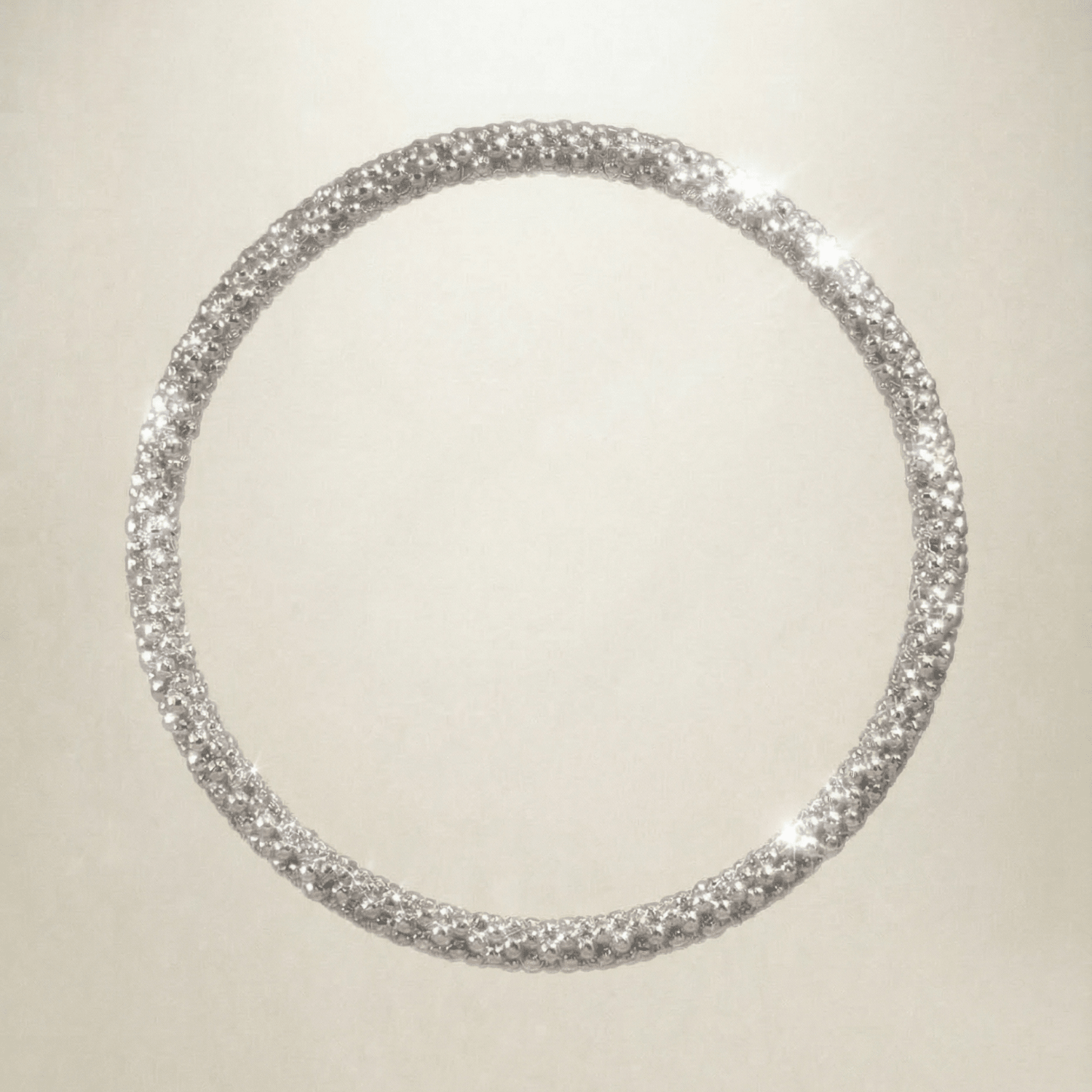 Chunky Silver Grain Bangle - Dainty London