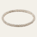 Chunky Silver Grain Bangle - Dainty London