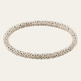 Chunky Silver Grain Bangle - Dainty London