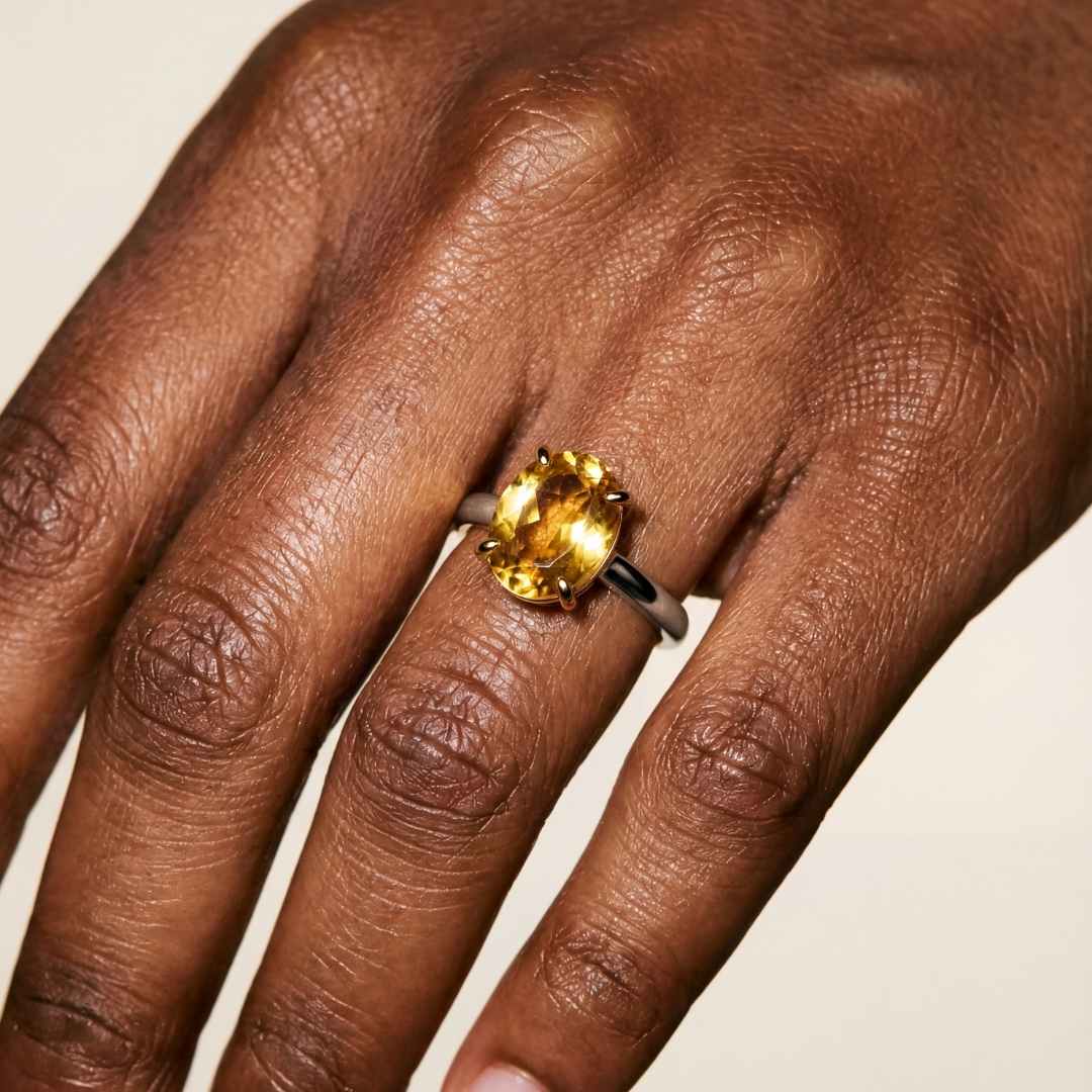 citrine gemstone ring, Victorian style jewellery, eco friendly jewellry, yellow citrine ring, sustainable silver ring, vintage cocktail ring, handcrafted jewellery, yellow gemstone gift, elegant jewelry for women, unique statement ring, silver vermeil ring, special occasion gift