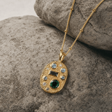 Cornish-Inspired Emerald & Diamond Necklace - The Morwenna Pendant