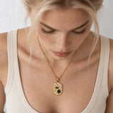 Cornish-Inspired Emerald & Diamond Necklace - The Morwenna Pendant