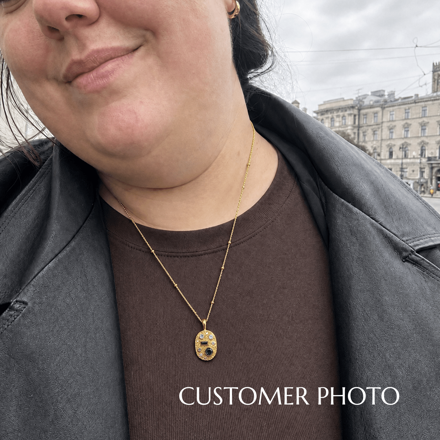 Cornish-inspired emerald and diamond pendant necklace - The Morwenna - Dainty London