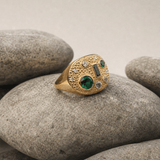 Cornish-inspired emerald and diamond ring - The Morwenna - Dainty London