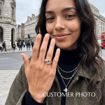 Cornish-inspired emerald and diamond ring - The Morwenna - Dainty London