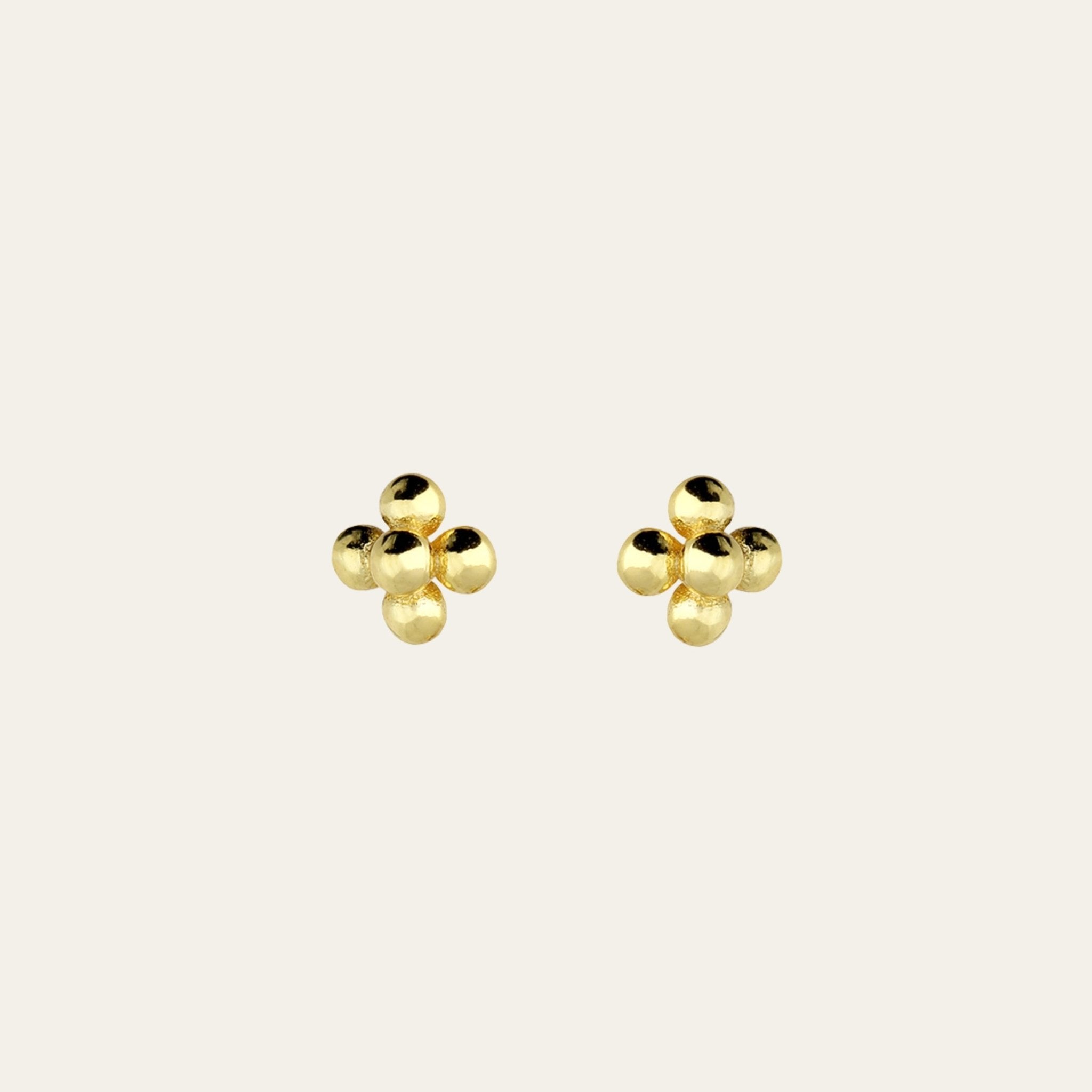 Dainty Gold Cluster Studs | Dainty Everyday Cluster Earrings | Dainty Londondon