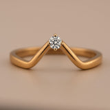 Dainty Gold Diamond Ring - Calista - Dainty London