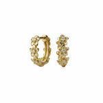 Dainty Gold Flower Huggie Hoops - Dainty London