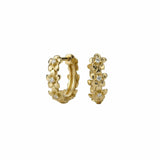 Dainty Gold Flower Huggie Hoops - Dainty London