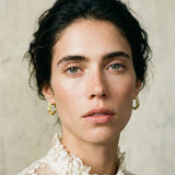 Dainty Gold Flower Huggie Hoops - Dainty London