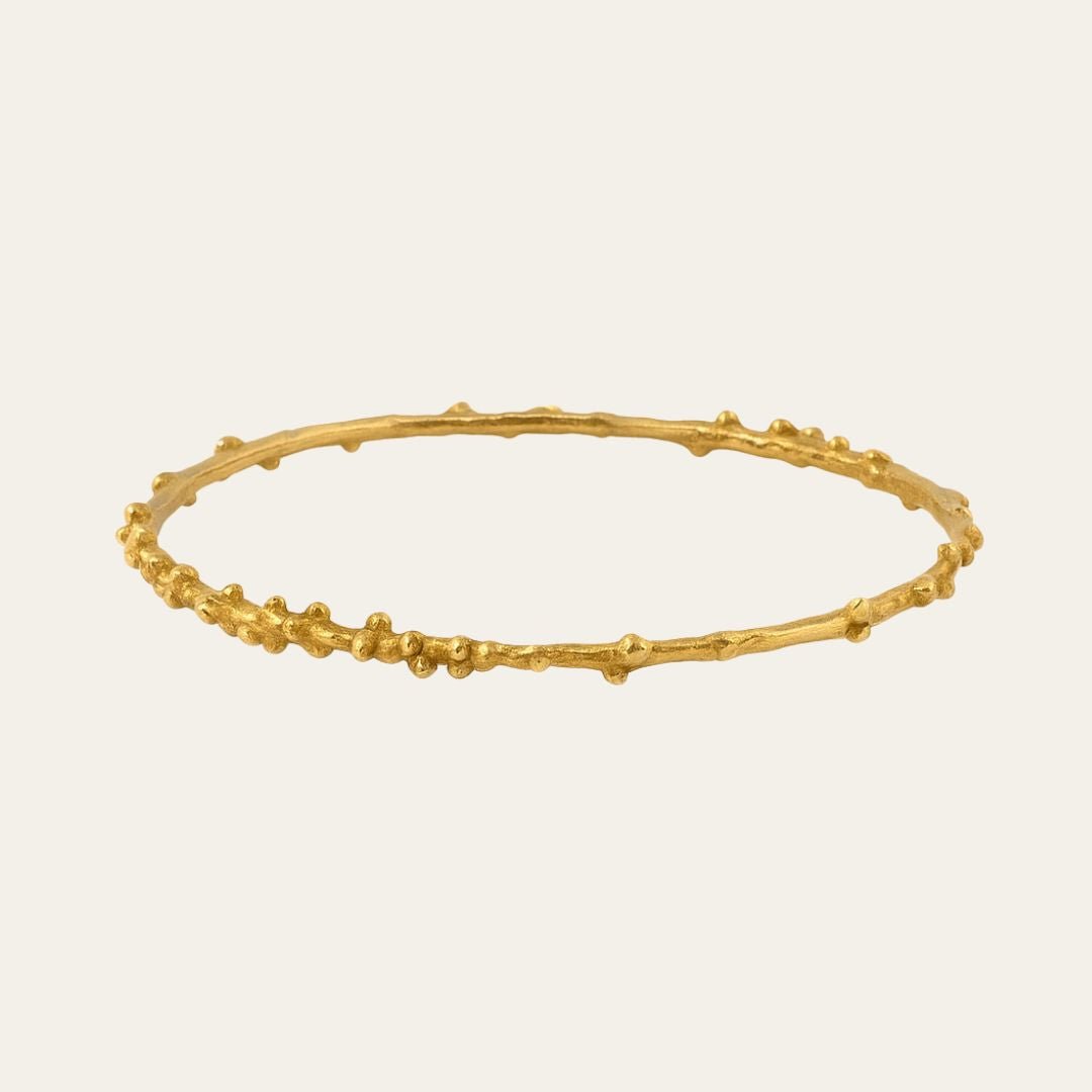 Dainty Gold Grain Bangle - Dainty London