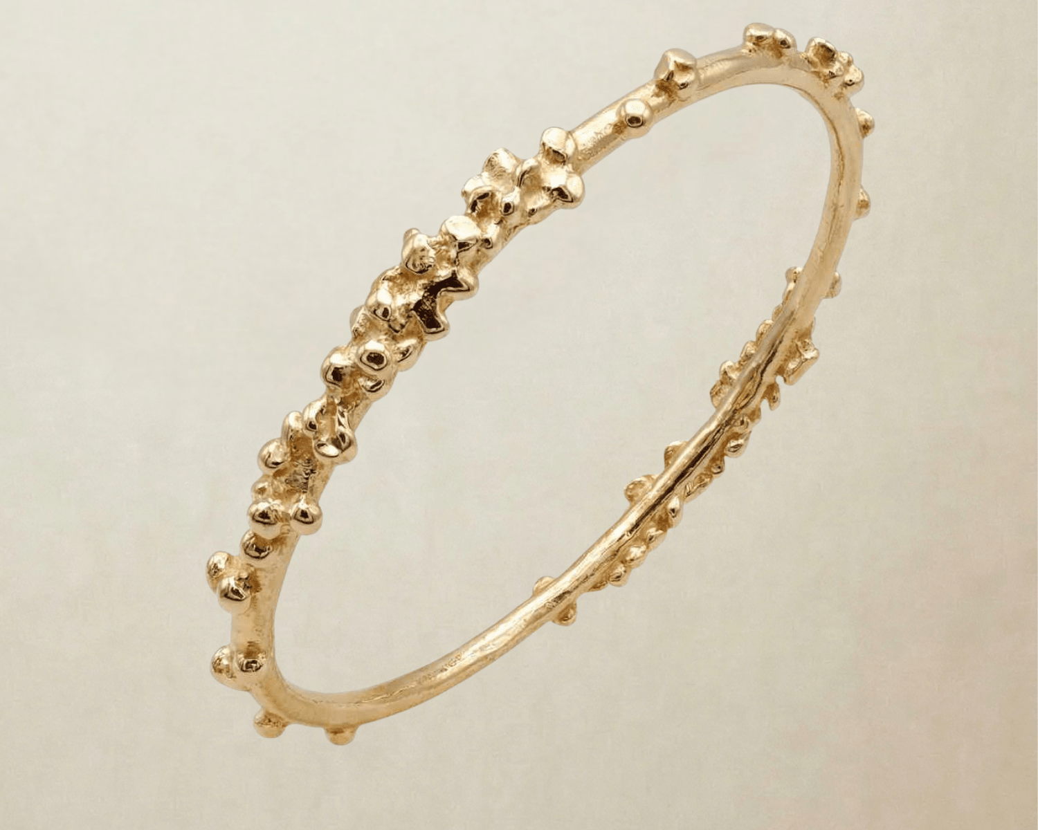 Dainty Gold Grain Bangle - Dainty London