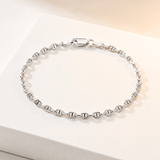 sterling silver bracelet, anchor chain jewelry, unisex silver bracelet, everyday jewelry, silver chain gift, men's silver bracelet, women's silver bracelet, textured silver bracelet, durable jewelry, gift for him, gift for her, stylish silver accessory, casual wear jewelry