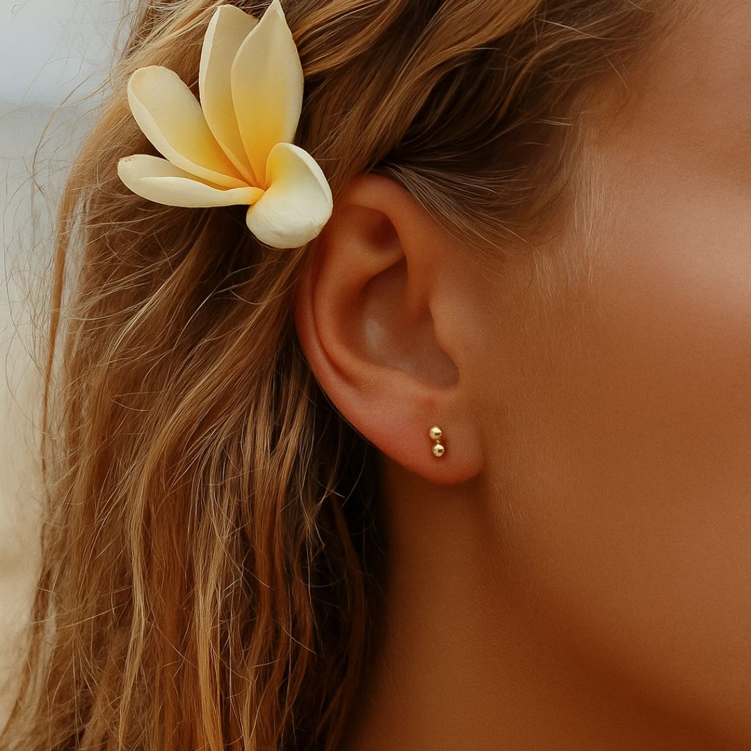 Dainty Gold Single Stud Earrings - Dainty London