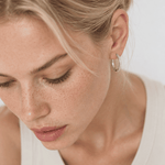Dainty Granulation Hoop Earrings | Sterling Silver & 18K Gold Vermeil 