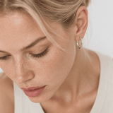 Dainty Granulation Hoop Earrings | Sterling Silver & 18K Gold Vermeil 