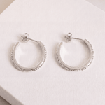 Dainty Granulation Hoop Earrings | Sterling Silver & 18K Gold Vermeil | Everyday Minimalist Hoops