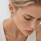 Dainty Granulation Hoop Earrings | Sterling Silver & 18K Gold Vermeil 