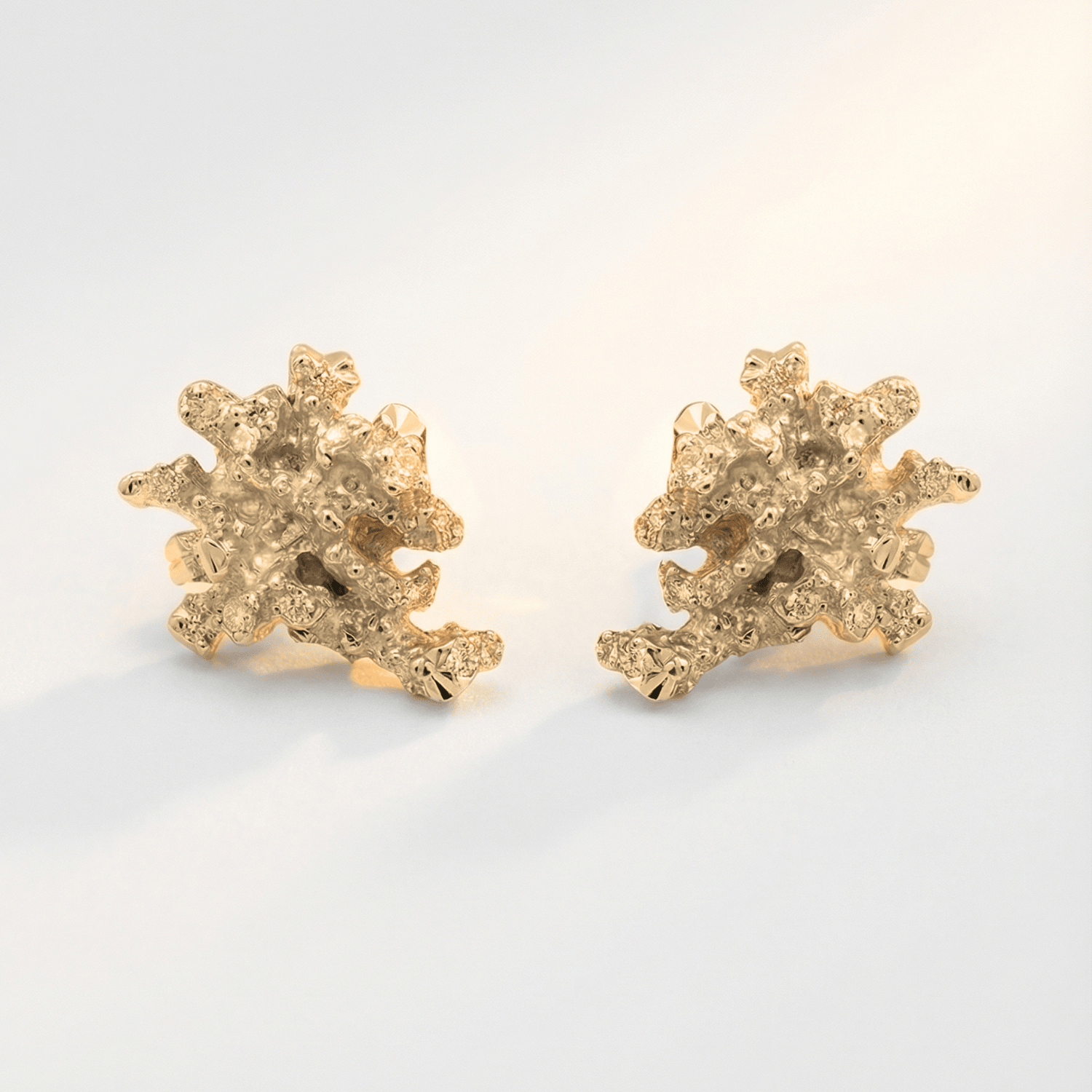 saltwater coral earrings, organic coral jewellery, coastal stud earrings, ocean inspired jewellry, gold vermeil earrings, silver coral studs, beach gift for her, ocean lover gift, everyday coastal earrings, handmade sea jewelry, nature inspired earrings, gift for beach lovers, minimalist coral earrings