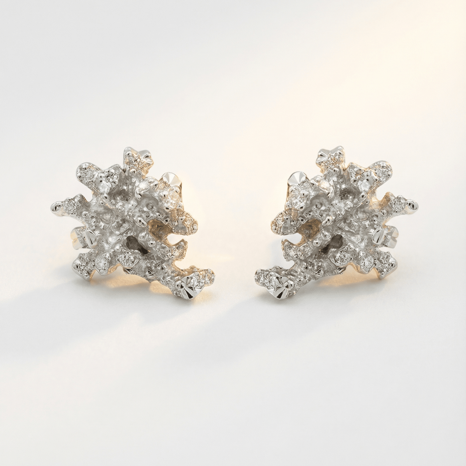 saltwater coral earrings, organic coral jewellery, coastal stud earrings, ocean inspired jewellry, gold vermeil earrings, silver coral studs, beach gift for her, ocean lover gift, everyday coastal earrings, handmade sea jewelry, nature inspired earrings, gift for beach lovers, minimalist coral earrings