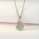 Dainty Silver Ammonite Fossil Necklace - Dainty London